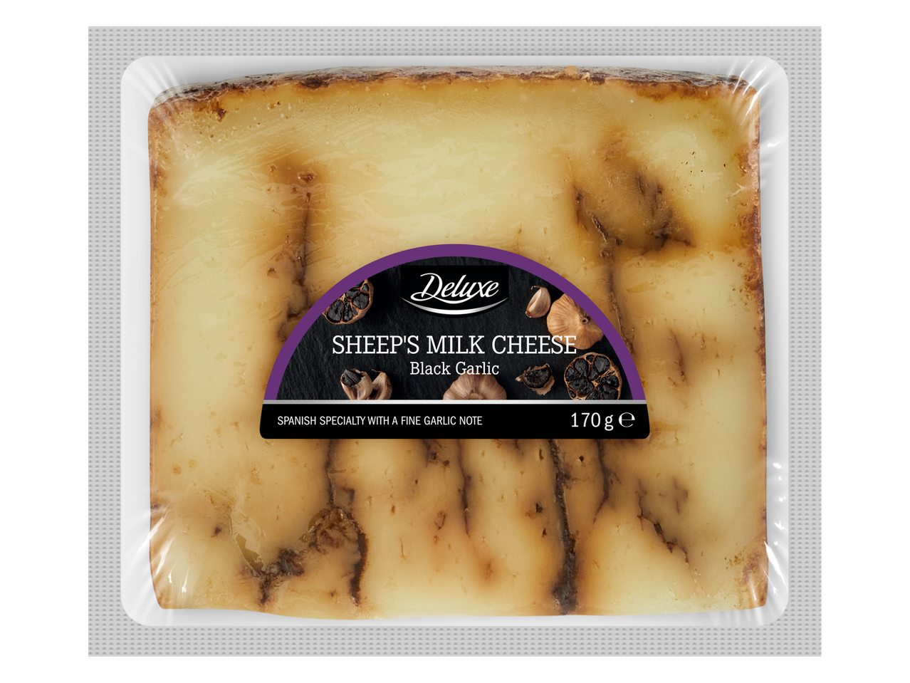 Deluxe Aitas piena siers ar melnajiem ķiplokiem, 170g