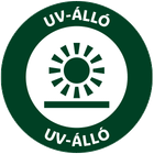 UV-ÁLLÔ címke: UV-álló.