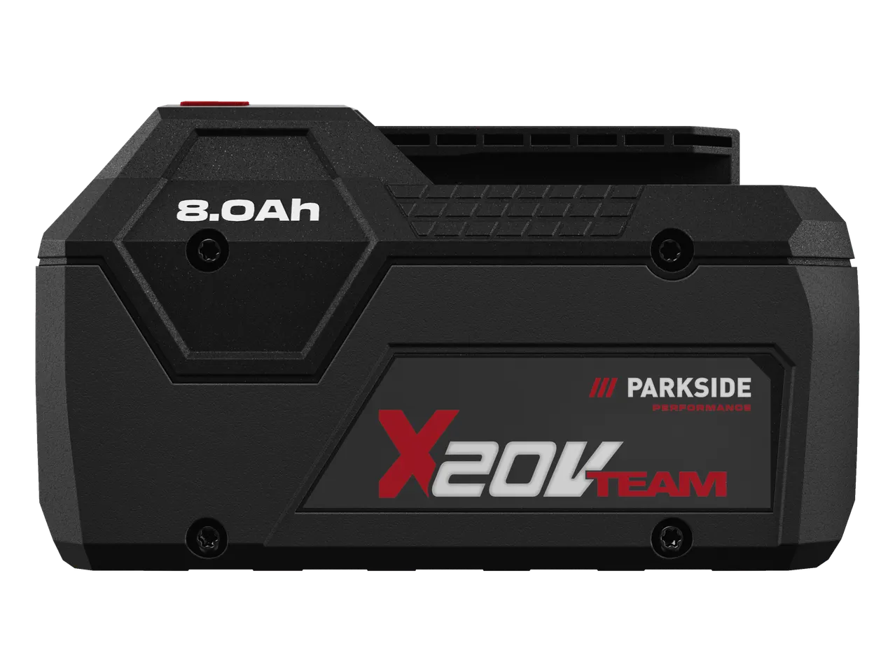 PARKSIDE PERFORMANCE 20V 8Ah accupack met X 20V TEAM branding.