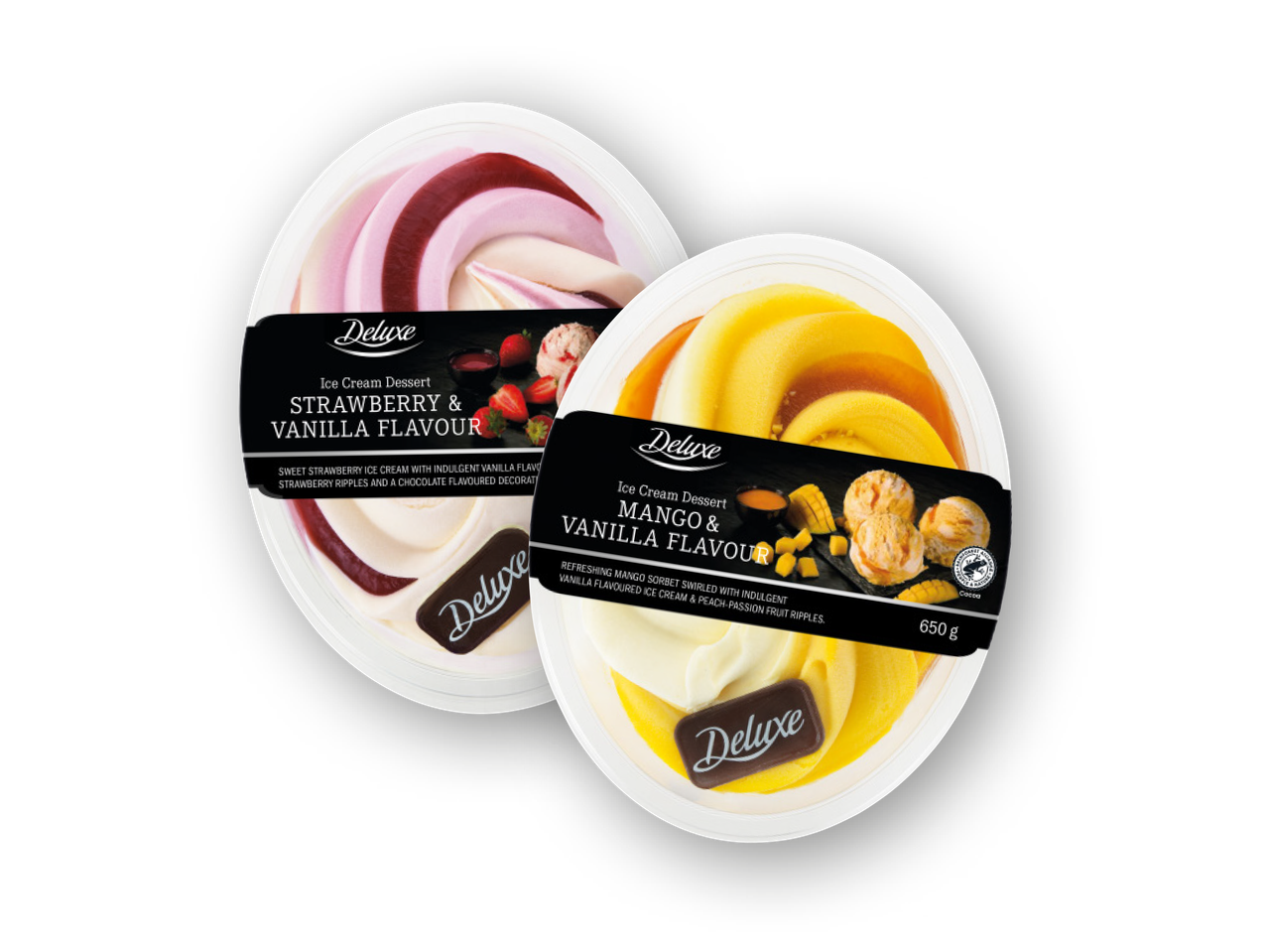 Gelato al gusto vaniglia variegato