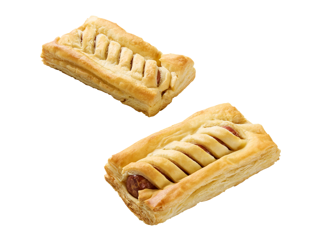 Salsichas saborosas em massa folhada crocante.