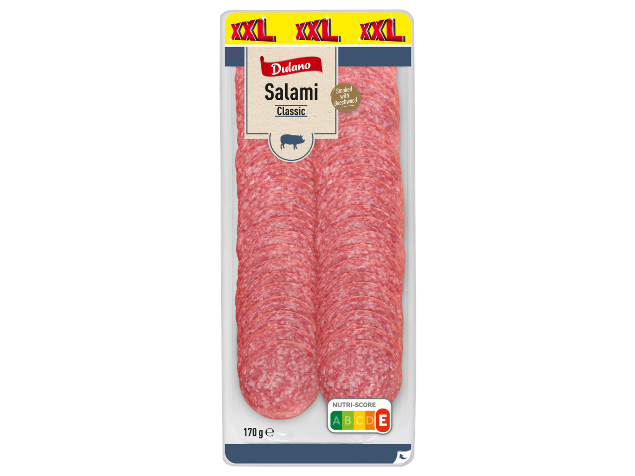 Dulano Salami Classic, 170g, rūkyta buko mediena, Nutri-Score E.