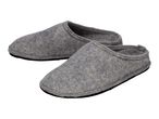 Pair of gray felt slippers