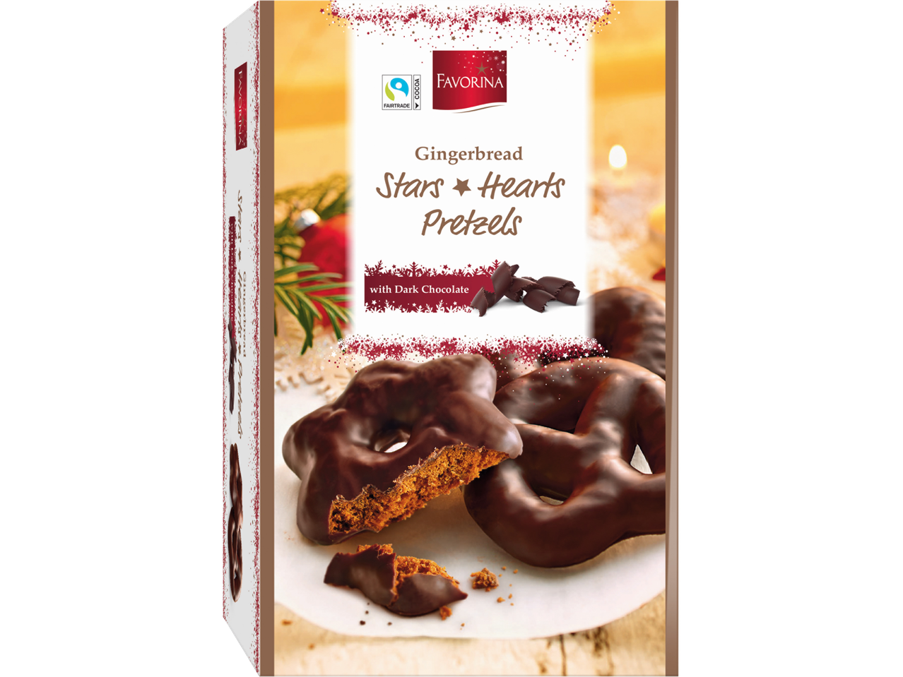 Favorina meduoliai žvaigždės, širdelės ir riestainiai su juoduoju šokoladu.