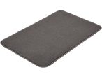 Livarno Bath Mat, dark grey, rectangular with rounded corners and textured surface
