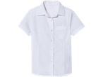 White short-sleeve shirt for girls, school style.