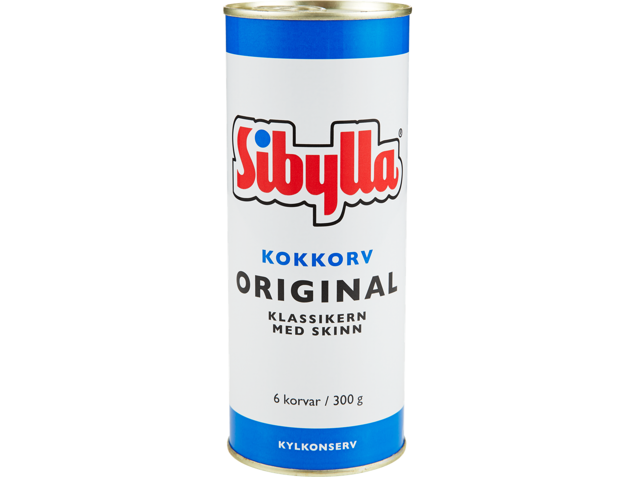 Sibylla Original skinnfri korv på burk.