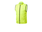 CRIVIT meeste neoonkollane vest musta tõmbluku ja äärisega.