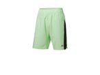 Light green sports shorts with a black side stripe.