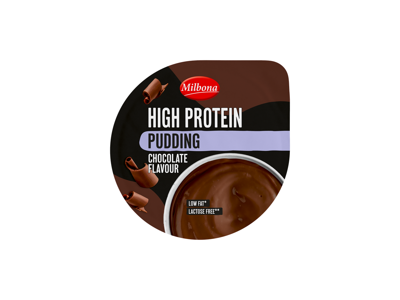 Pudim de Chocolate Milbona High Protein, baixo teor de gordura e sem lactose