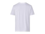 Back view of a plain white short-sleeved t-shirt.