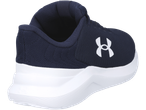 Σκούρο μπλε παπούτσι τρεξίματος Under Armour με λευκή σόλα.