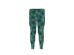 LUPILU PAW Patrol Sweathose: Leggings verdes com estampas de folhas e escudos rosa.