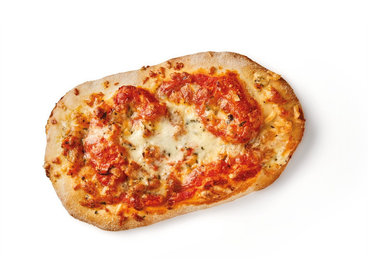 Käse-Tomaten-Pizza.