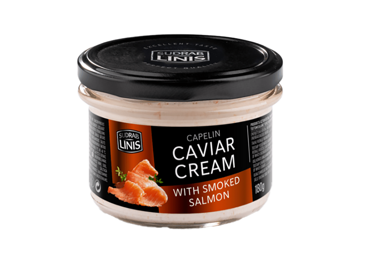 Klaaspurk kalamarjakreemiga suitsulõhega, 180g