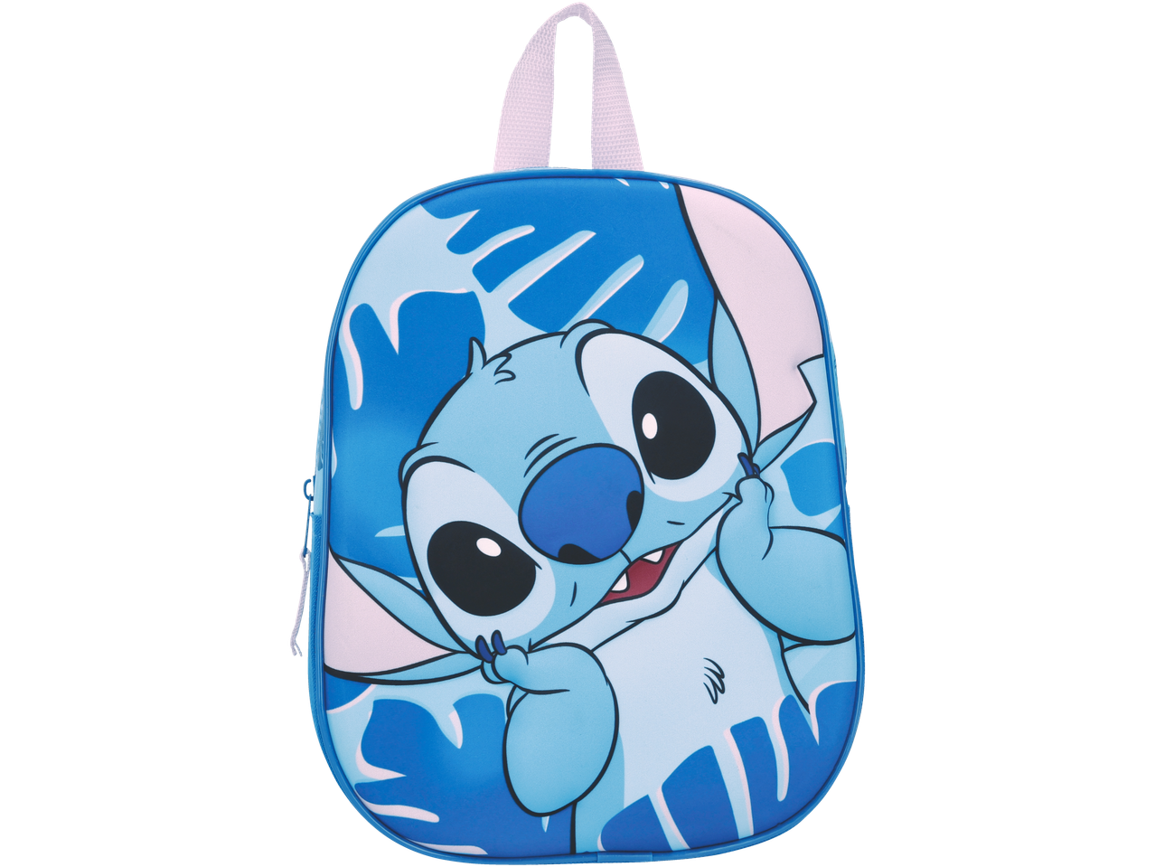 Stitch kids backpack, blue design.
