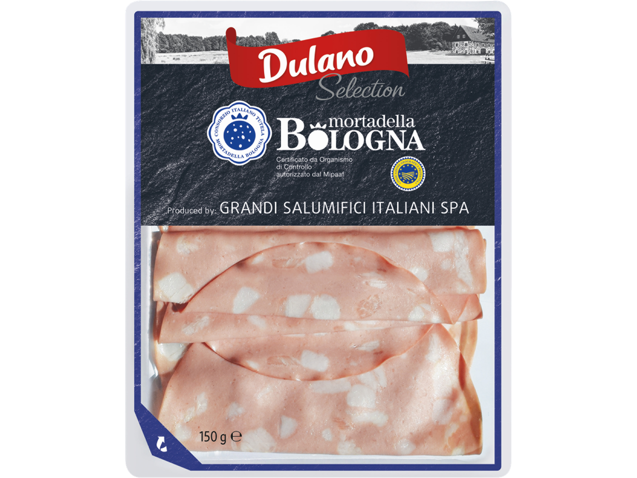 Mortadela Bolonha Dulano Selection, 150g.