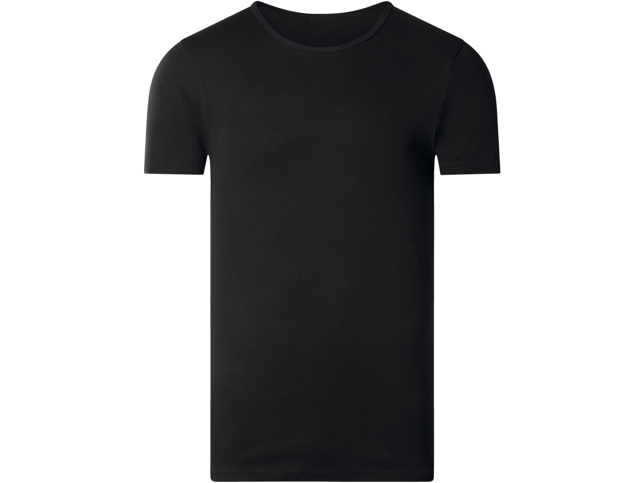 Black short-sleeved crew neck t-shirt