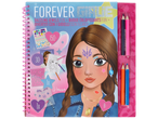 Livre d'activités 'Forever Girlie' avec des bijoux éblouissants, des autocollants et des crayons de couleur.