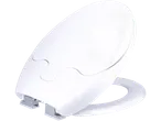 Capac de toaletă alb, design modern.