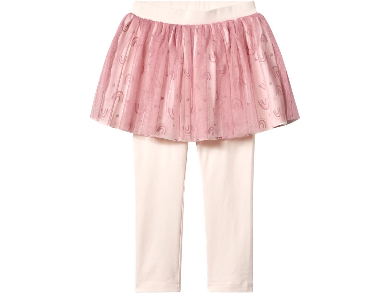 Lupilu® djevojačka suknja s tajicama u ružičastoj boji s printom duge