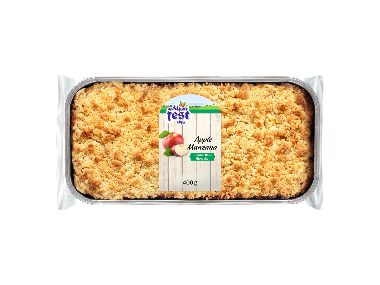 Alpenfest Apple Manzana Crumble Cake, 400g