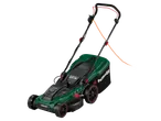 Parkside 1800W Electric Lawnmower in green and black with a 96 dB label.