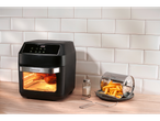 SilverCrest air fryer, french fries, and roasted chicken.