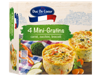 4 mini-gratine Duc De Coeur cu morcovi, dovlecei și broccoli.