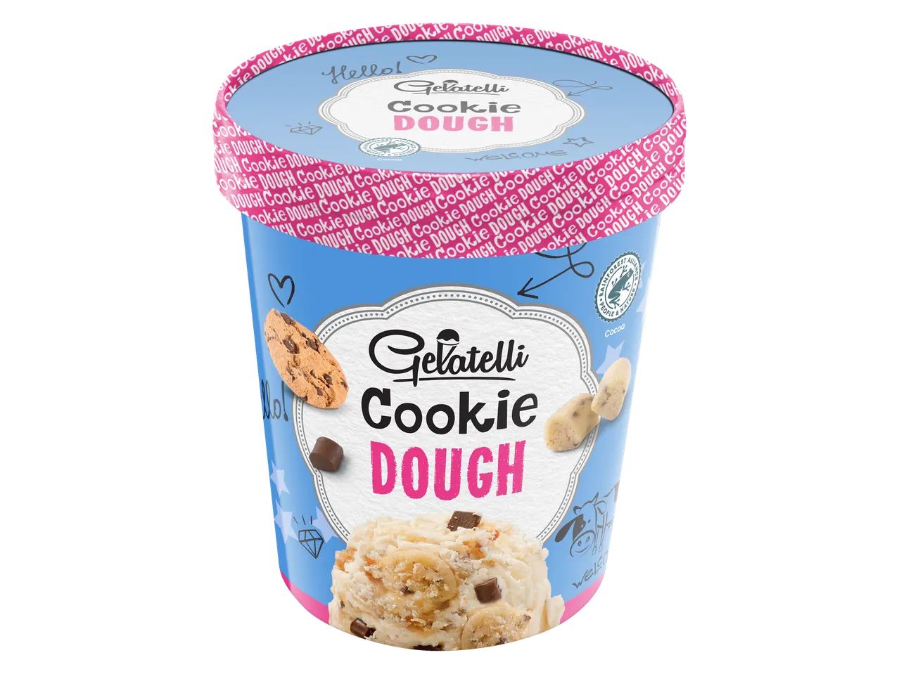 Glace Gelatelli Cookie Dough : délicieuse et emballage attrayant.