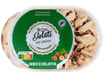 Кутия с лешников сладолед с надпис „Bon Gelati Ice Cream“ и Nutri-Score D.
