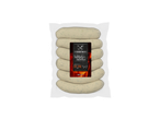 Pacote de salsichas brancas (540g), design moderno.