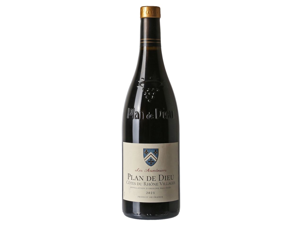 Vin Les Aumôniers Plan de Dieu Côtes du Rhône Villages, millésime 2023.