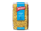 Massa Nacional Espirais Fusilli, 1kg, com tempo de cozedura de 10-12 minutos.