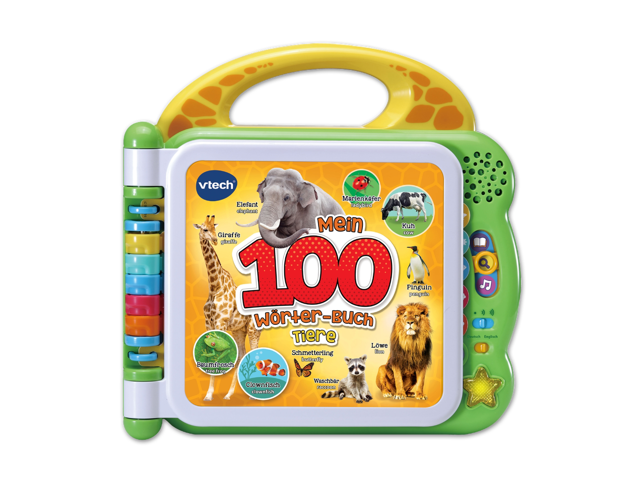 VTech-Lernbuch mit 100 Tieren für Kleinkinder.