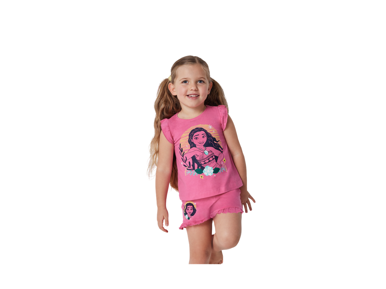 Girl's pink Disney Moana pajamas.