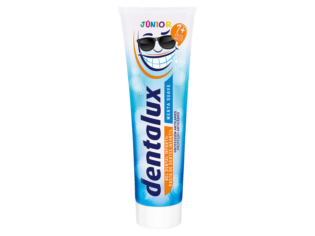 Pasta de dente DentaLux Junior para crianças com mais de 7 anos.