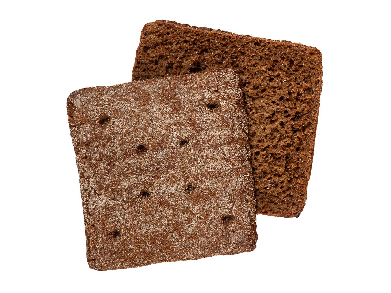 Kaksi palaa ruisleipää.