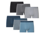 Muške bokserice u crnoj, sivoj i plavoj boji, pakiranje od šest komada.
