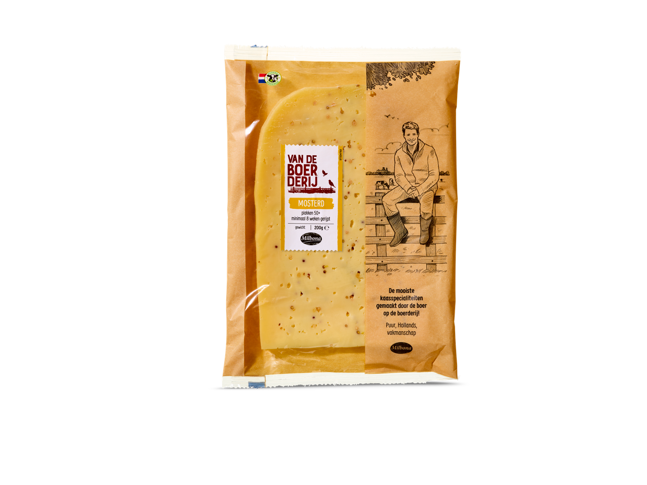 Milbona Van de Boerderij mosterdkaas.