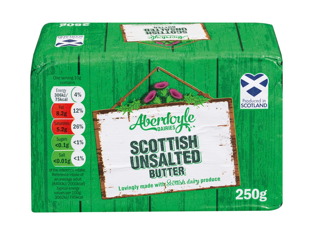 Go to full screen view: Aberdoyle Dairies Scottish Unsalted Butter - Image 1