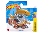 Um carro Hot Wheels Shark Bite, da coleção HW Mega Bite, em sua embalagem.