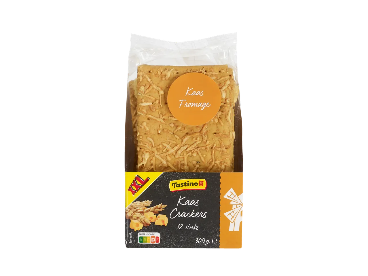 Tastino Kaas Crackers, 12 stuks, 300g, met Nutri-Score A