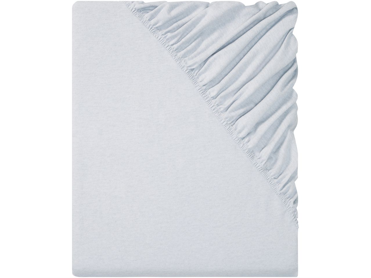 Light blue fitted sheet with elasticized corners
