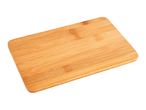 A rectangular bamboo cutting board.