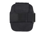 Black sports armband with a phone pouch and adjustable strap