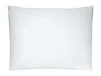 A white pillow with a subtle textured pattern, isolated on a white background.
