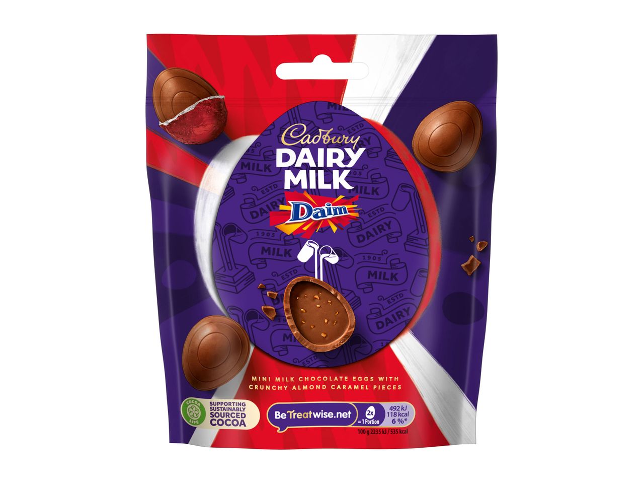 Go to full screen view: Cadbury Daim Filled Mini Eggs - Image 1