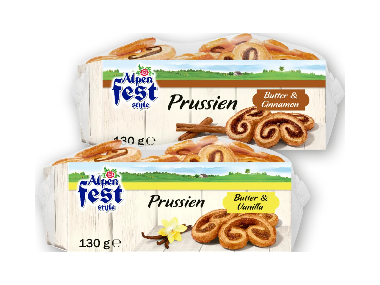 Prussien - sfogliatine alla vaniglia Bourbon o alla cannella