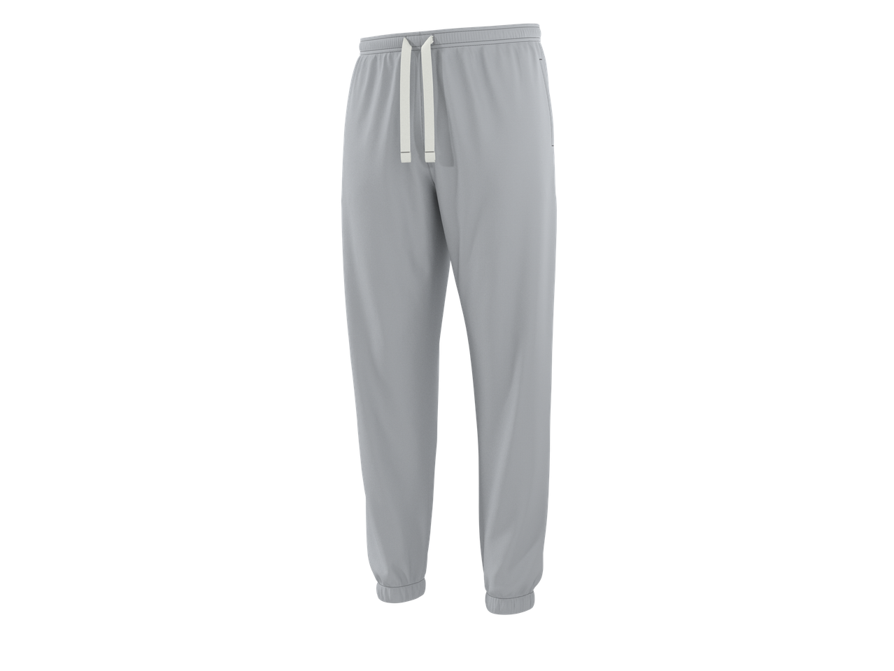 Pantaloni de trening gri deschis cu șnur.